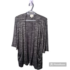 Wilfred Free Zlata Open Front Cardigan Oversized‎ Grey/Black Mix Size S